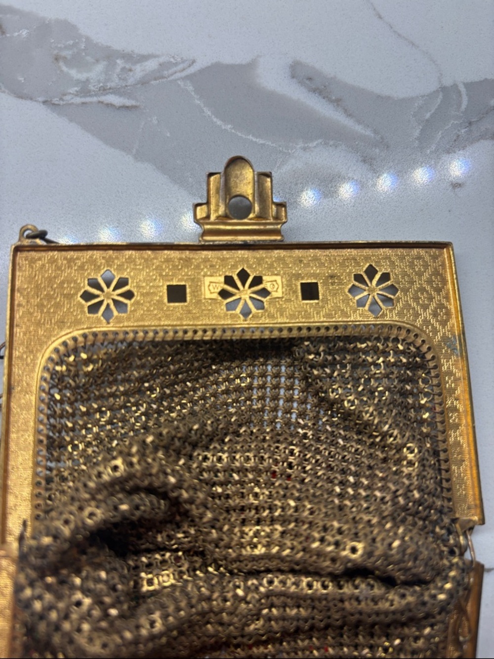 1920s Art Deco enameled mesh purse - Picture 7 of 13